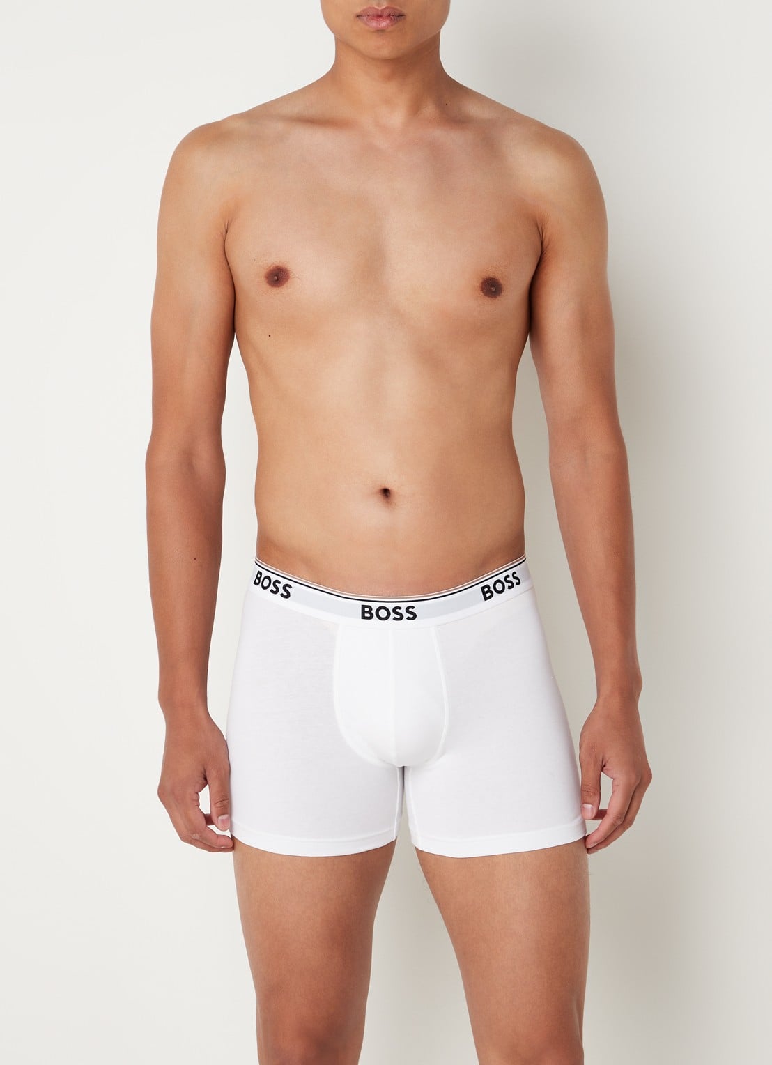BOSS Boxershorts met logoband in 3-pack - voorkant 3 wit