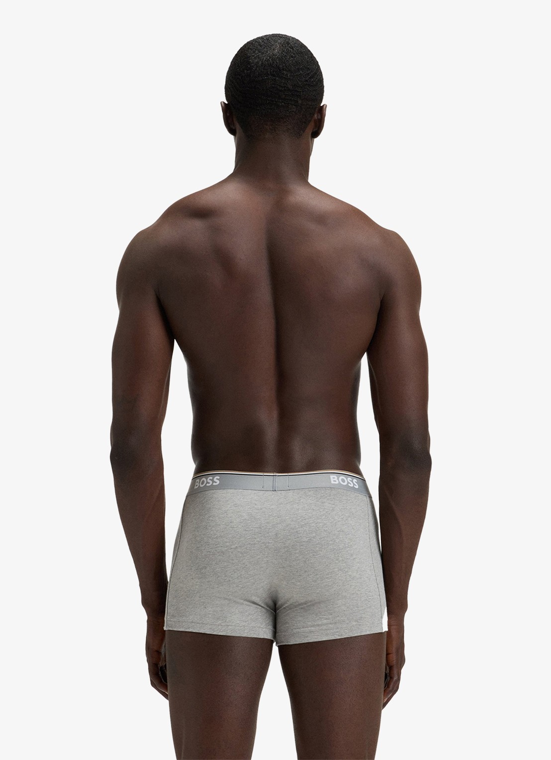 BOSS Boxershorts met logoband in 3-pack - achterkant 6 donkergrijs