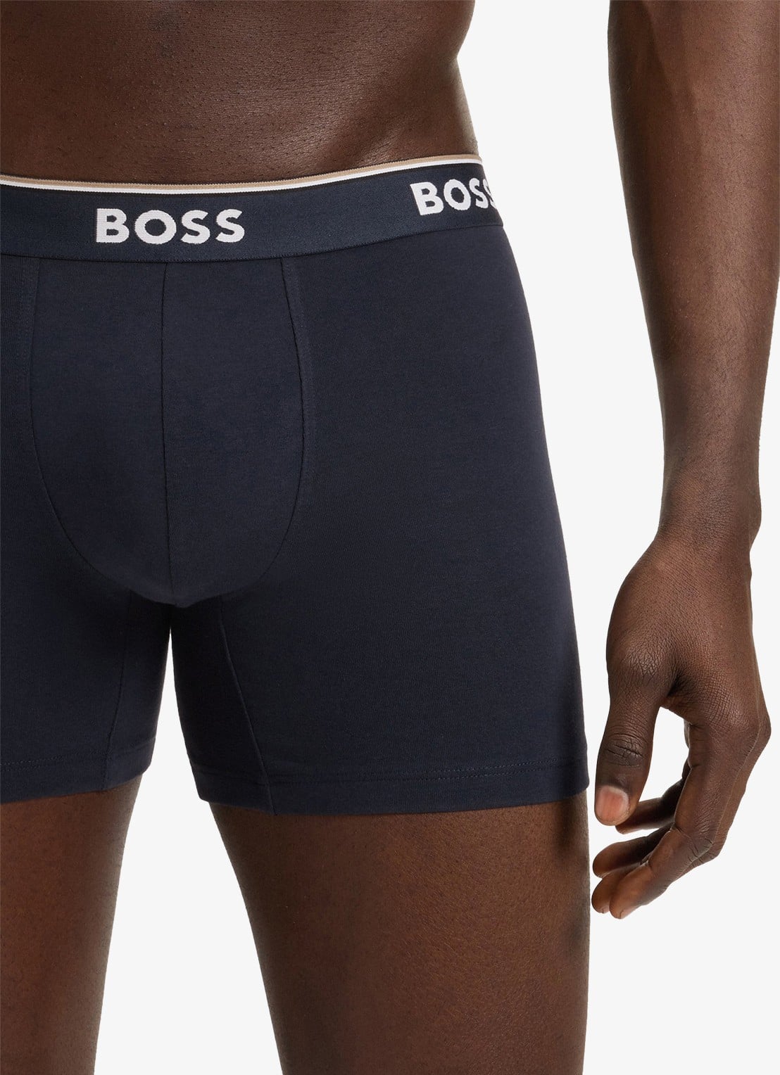BOSS Boxershorts met logoband in 3-pack - detail 4 blauwgrijs
