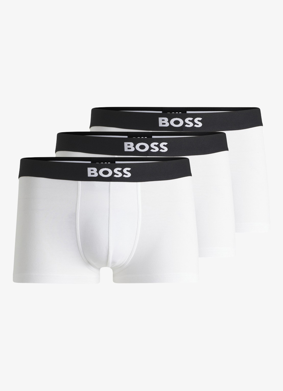 BOSS Boxershorts met logoband in 3-pack - voorkant 6 wit