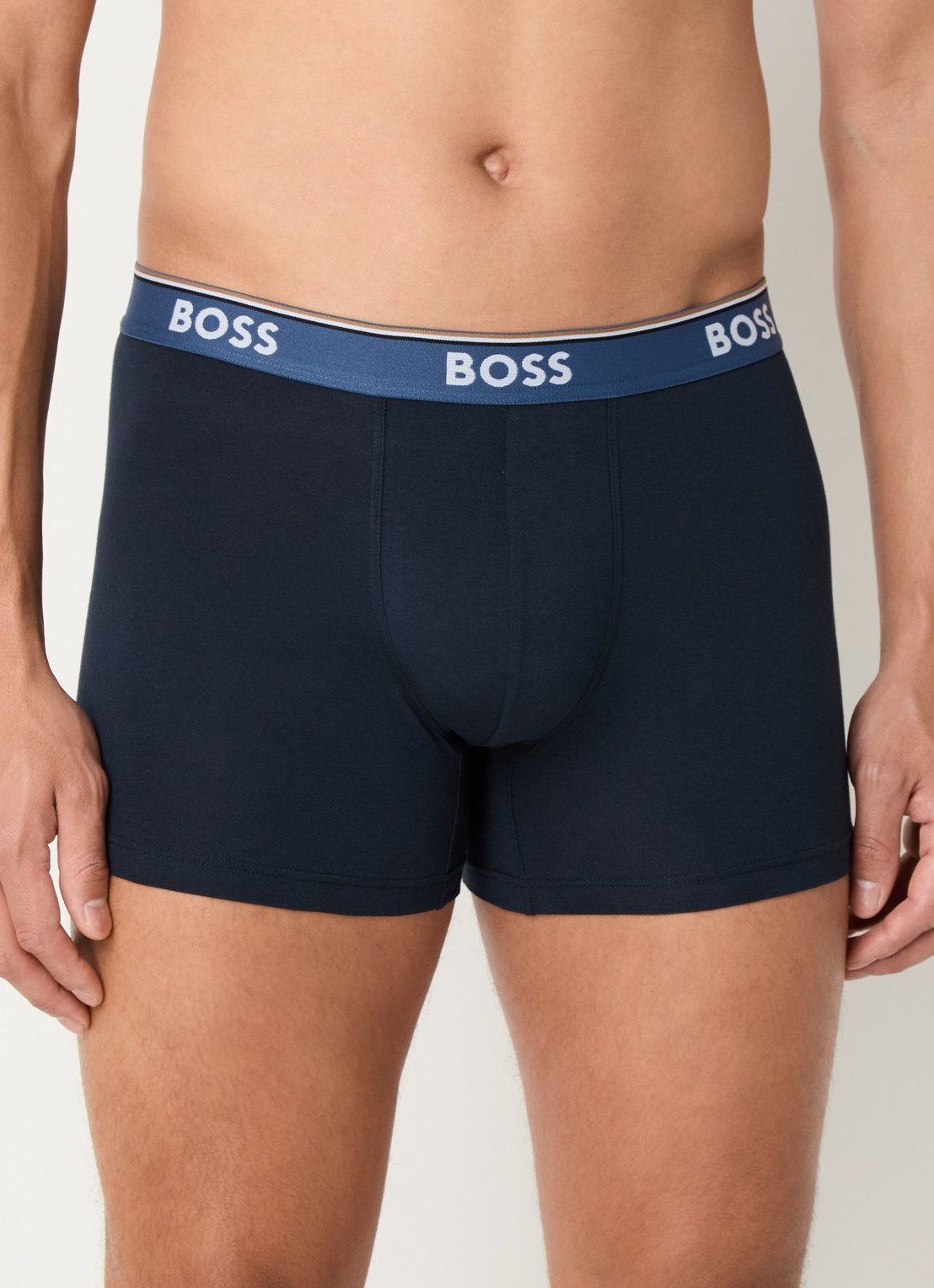 BOSS Boxershorts met logoband in 3-pack - detail 4 donkerblauw