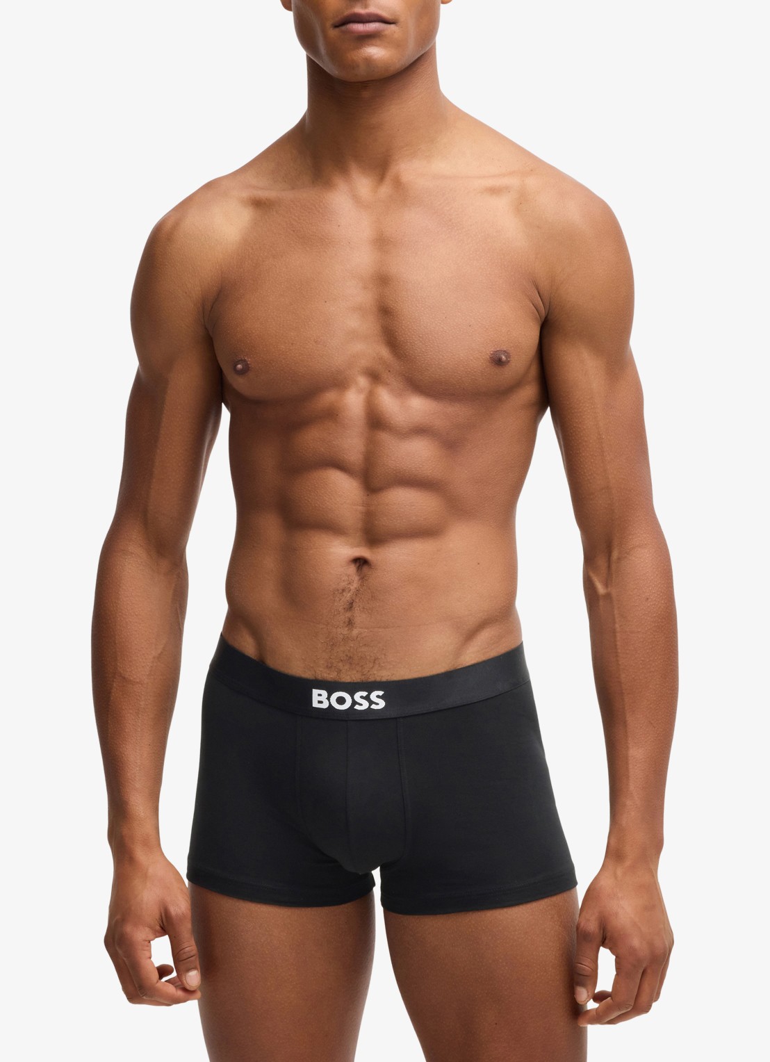 BOSS Boxershorts met logoband in 3-pack - voorkant 2 zwart
