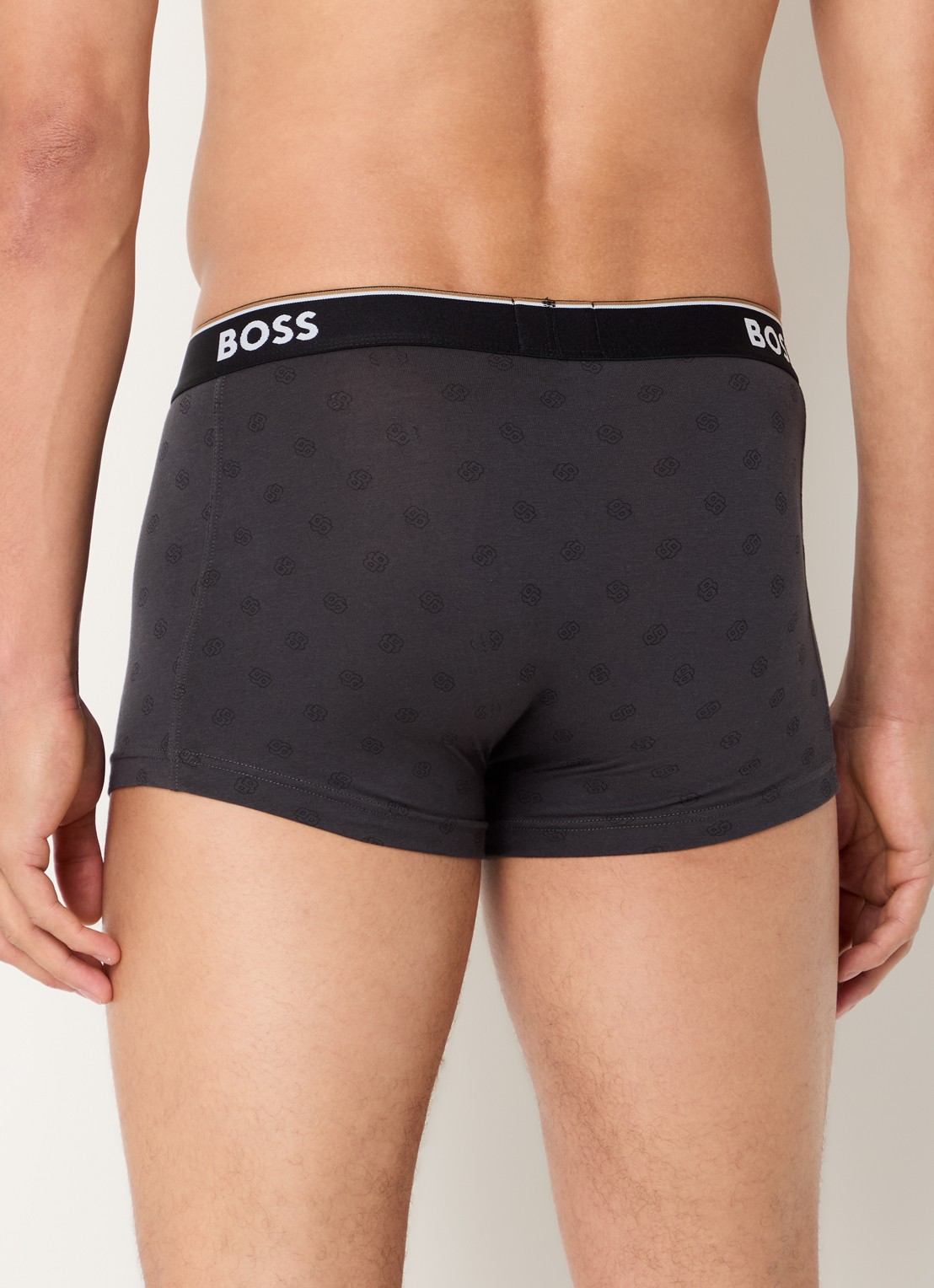 BOSS Boxershorts met logoband in 3-pack - achterkant 2 donkergrijs