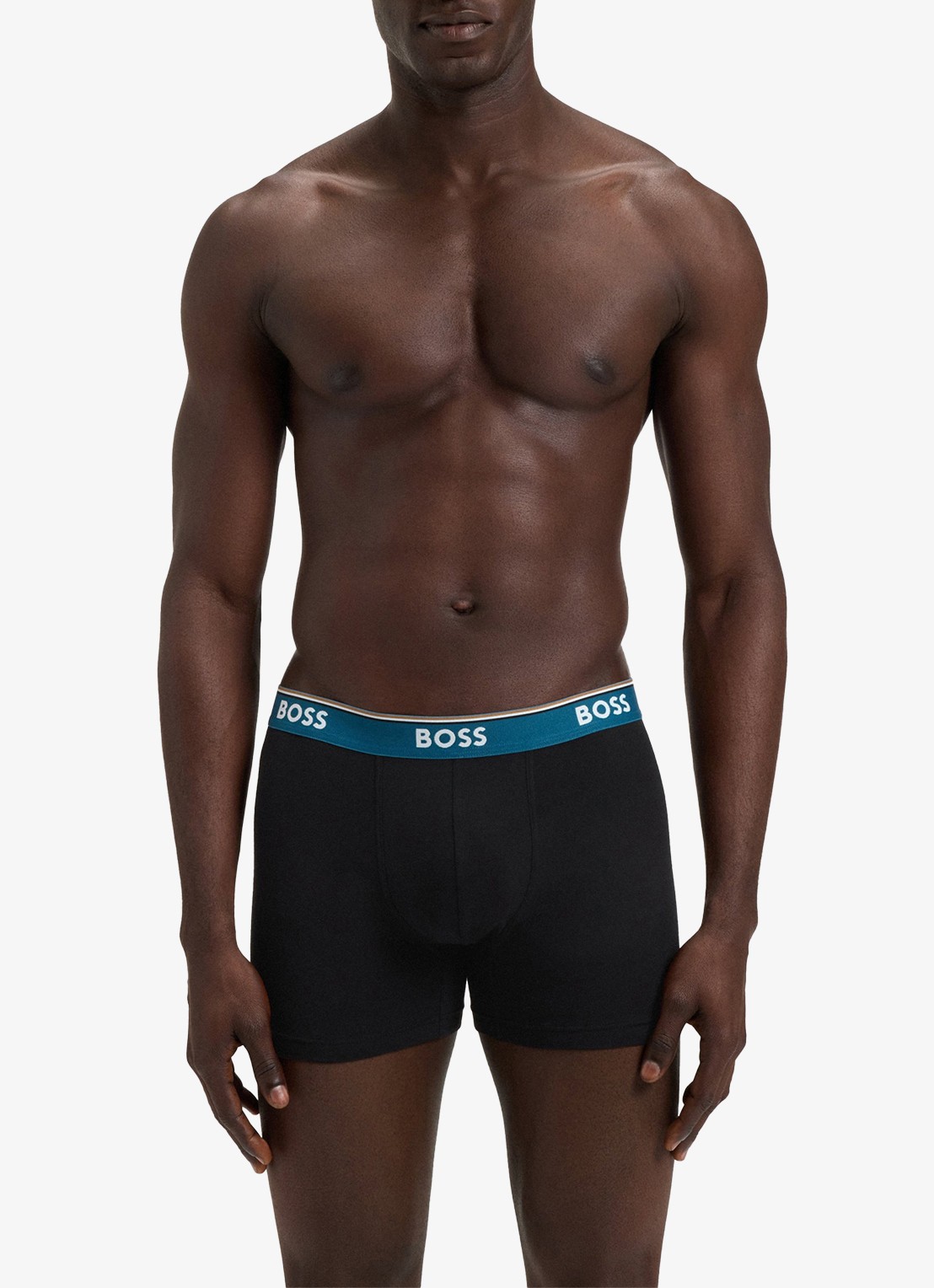 BOSS Boxershorts met logoband in 3-pack - voorkant 5 petrol