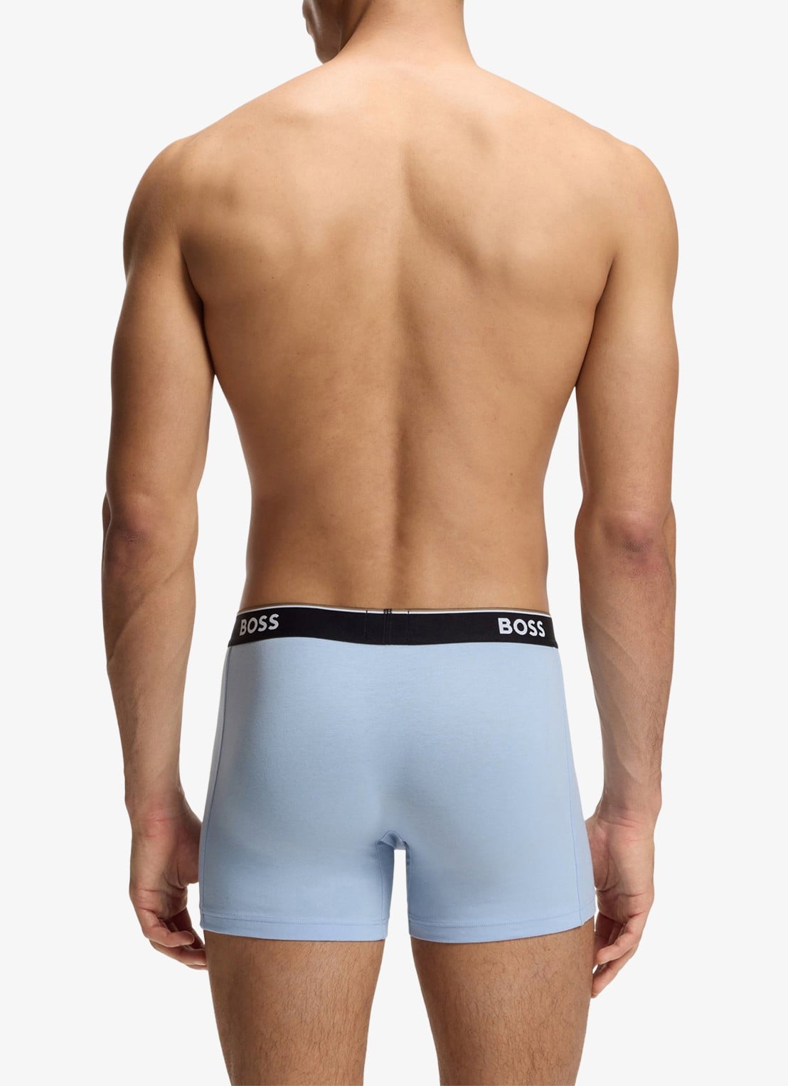 BOSS Boxershorts met logoband in 3-pack - achterkant 3 open blue-462 / blauw