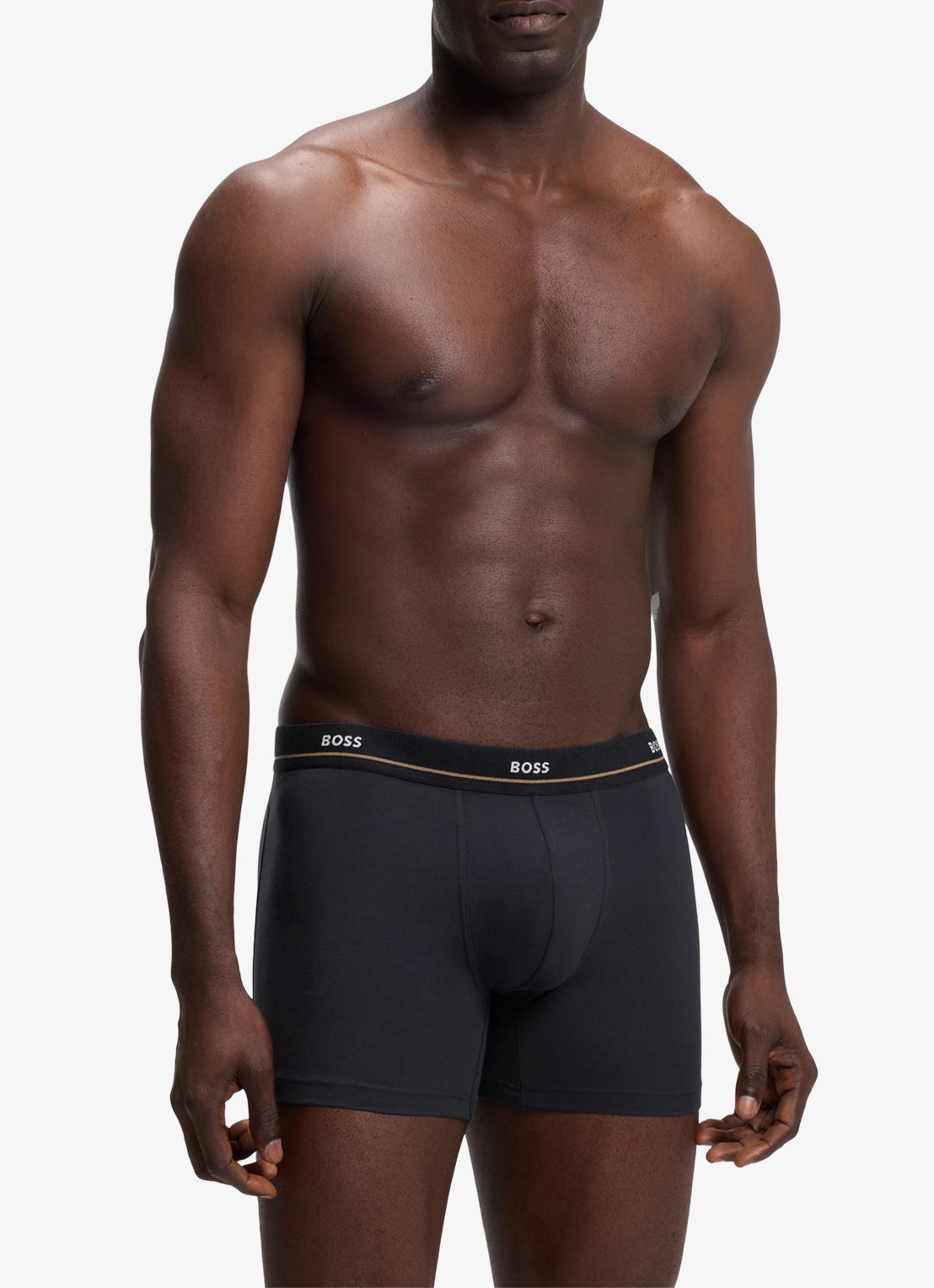 BOSS Boxershorts met logoband in 5-pack - detail donkerblauw