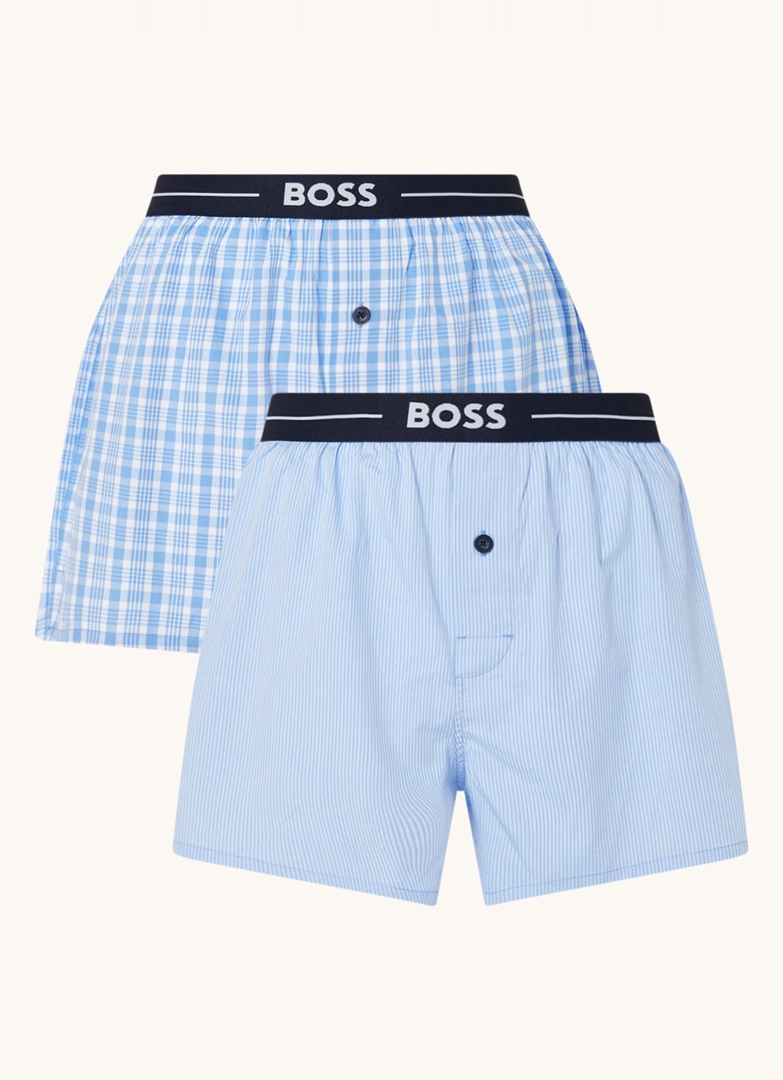 BOSS Boxershorts met print in 2-pack - detail 2 blauw