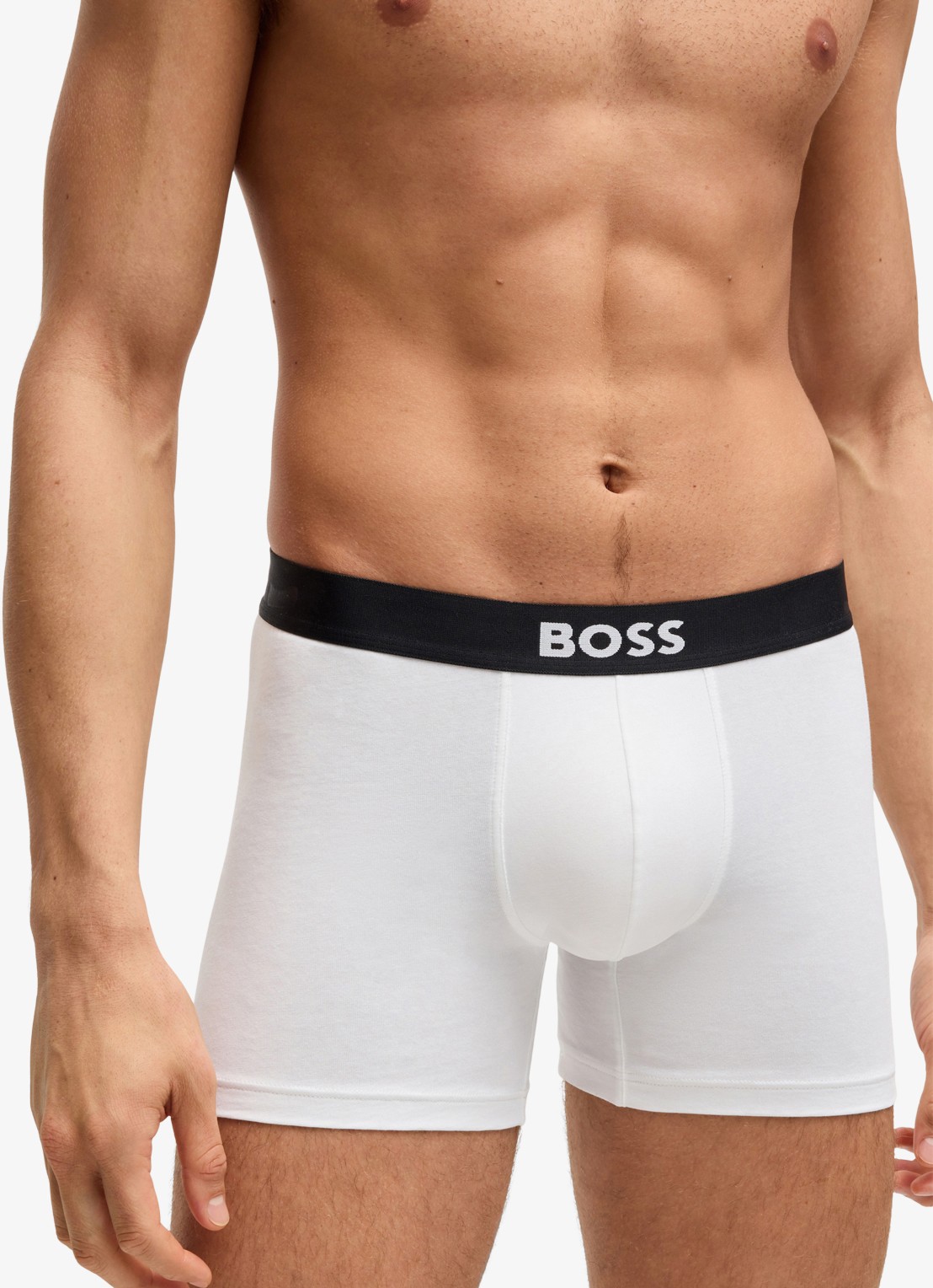 BOSS Boxershorts van  katoen in 3-pack - detail wit