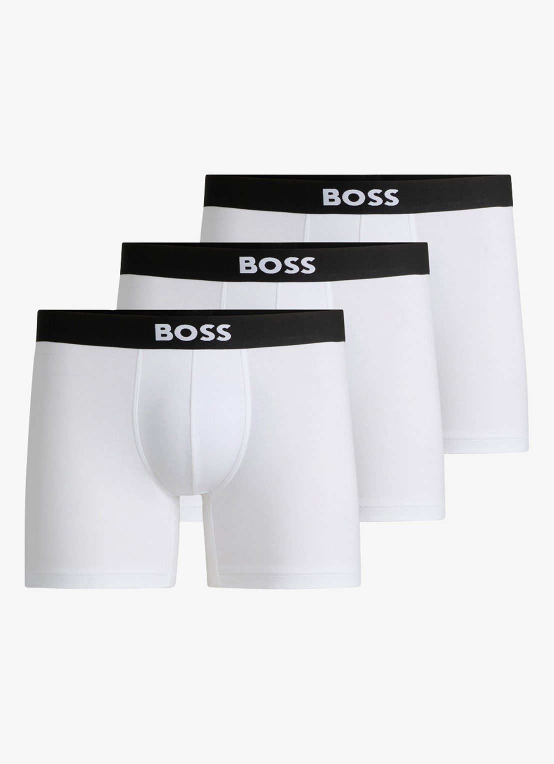 BOSS Boxershorts van  katoen in 3-pack - voorkant 4 wit