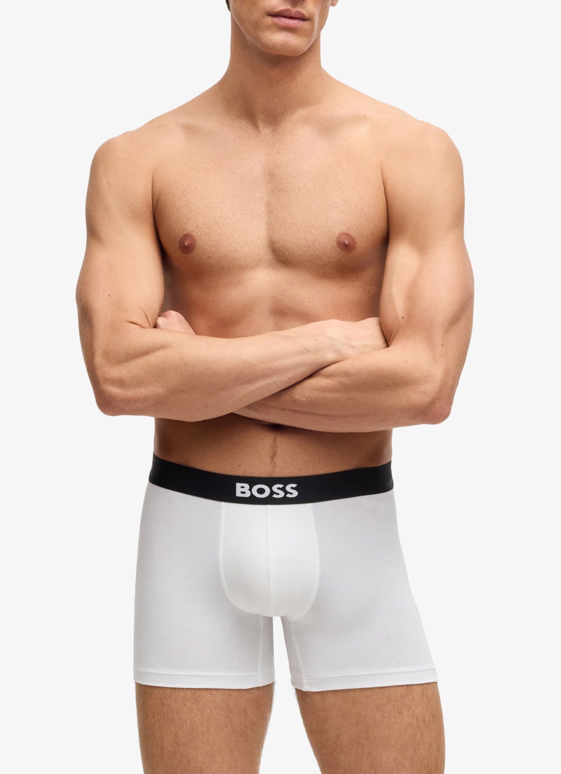 BOSS Boxershorts van  katoen in 3-pack - voorkant 5 wit