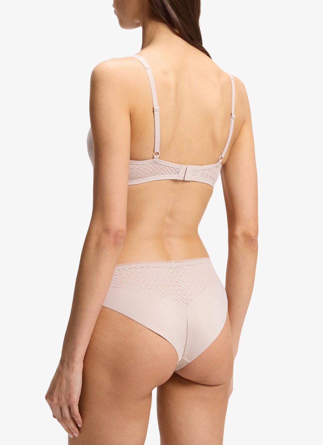 BOSS Bralette met kant - achterkant 3 beige