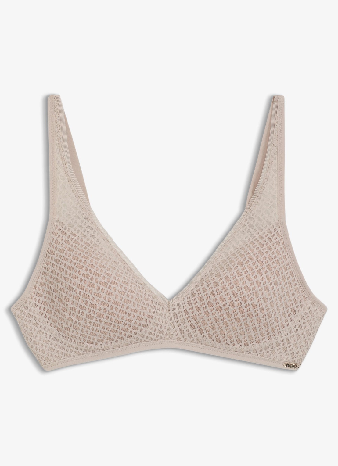BOSS Bralette van kant - voorkant 2 beige