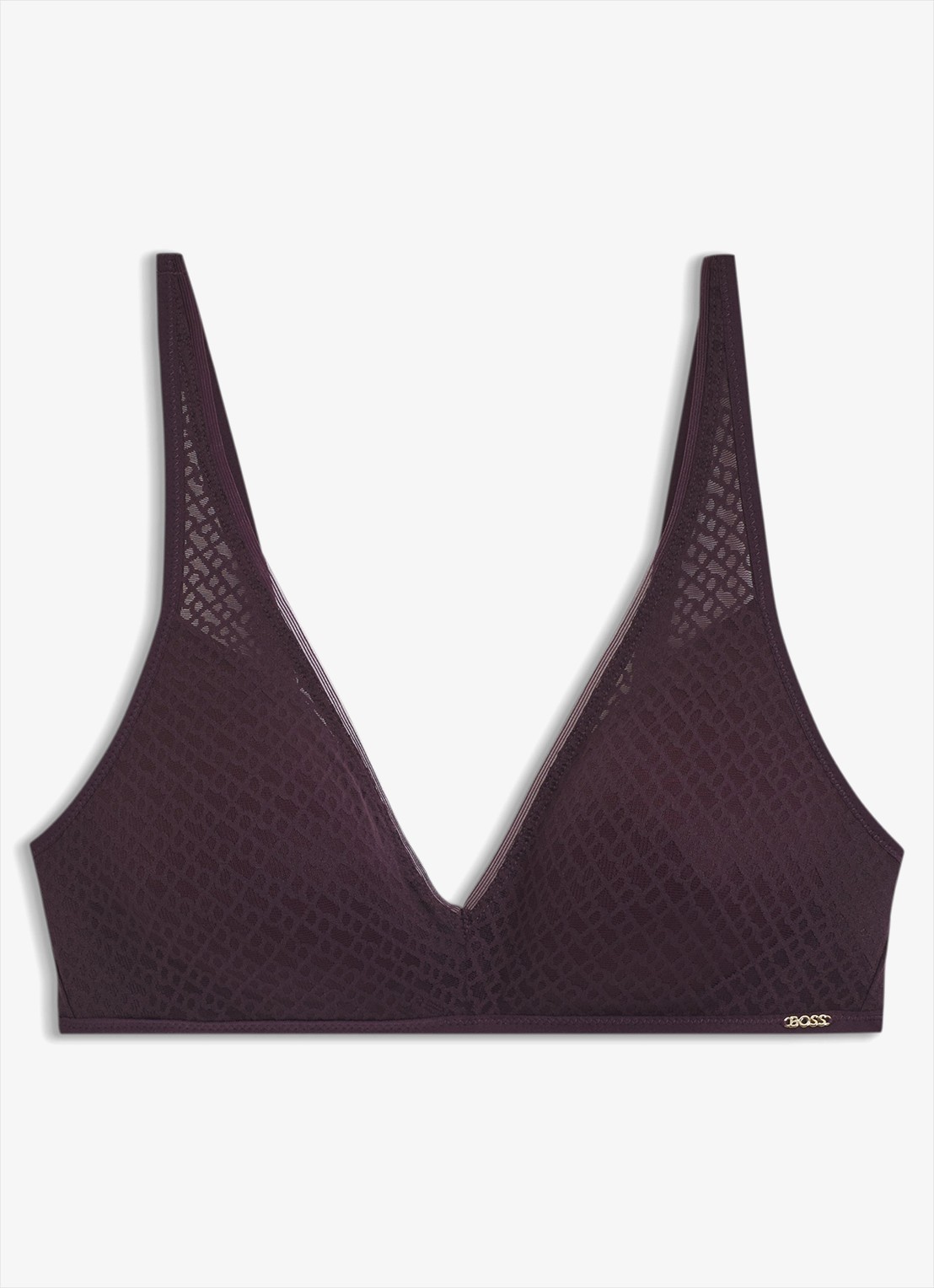 BOSS Bralette van kant - voorkant 4 dark purple-505 / paars