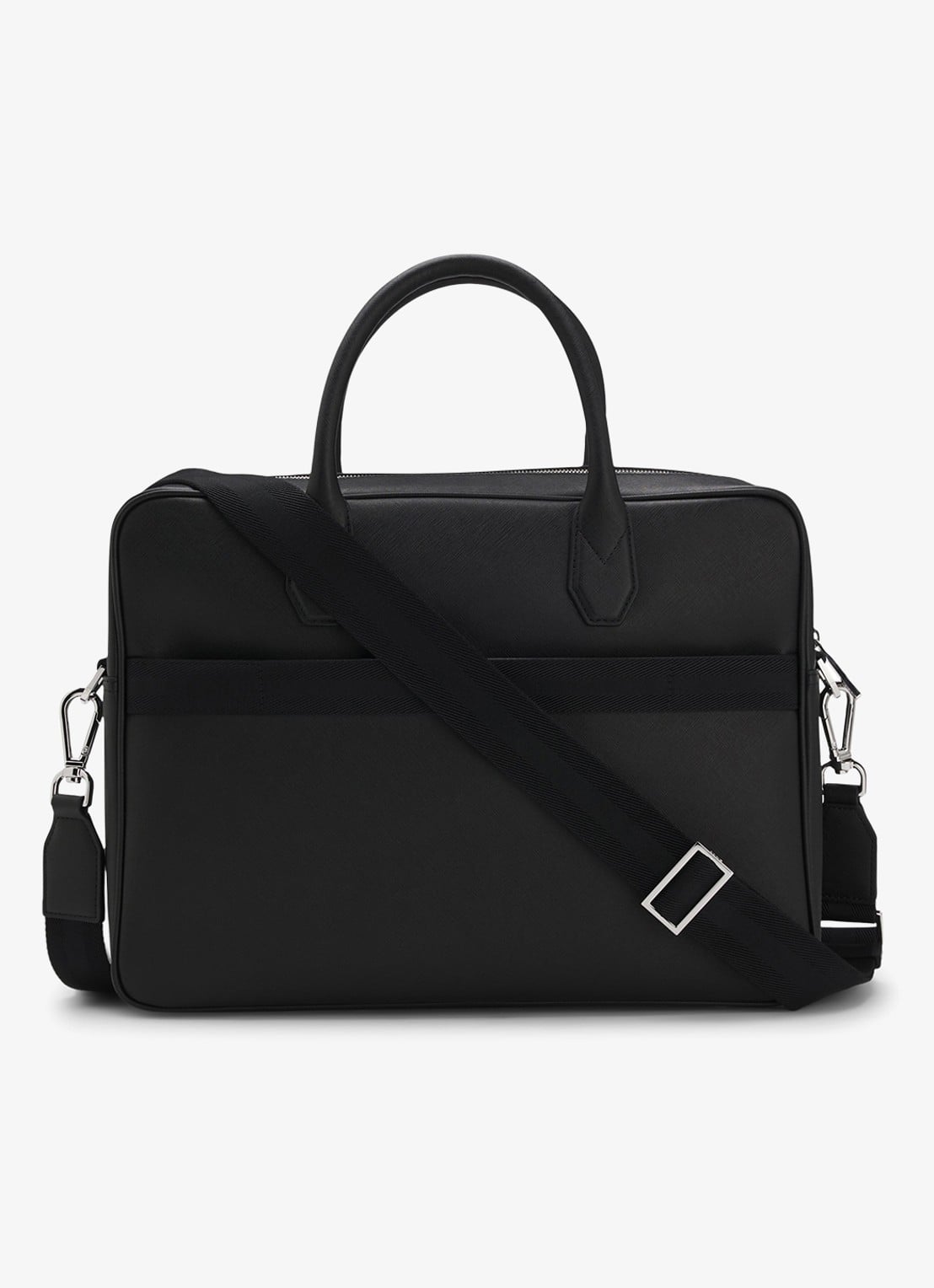 BOSS Businesstas van leer - voorkant 6 zwart