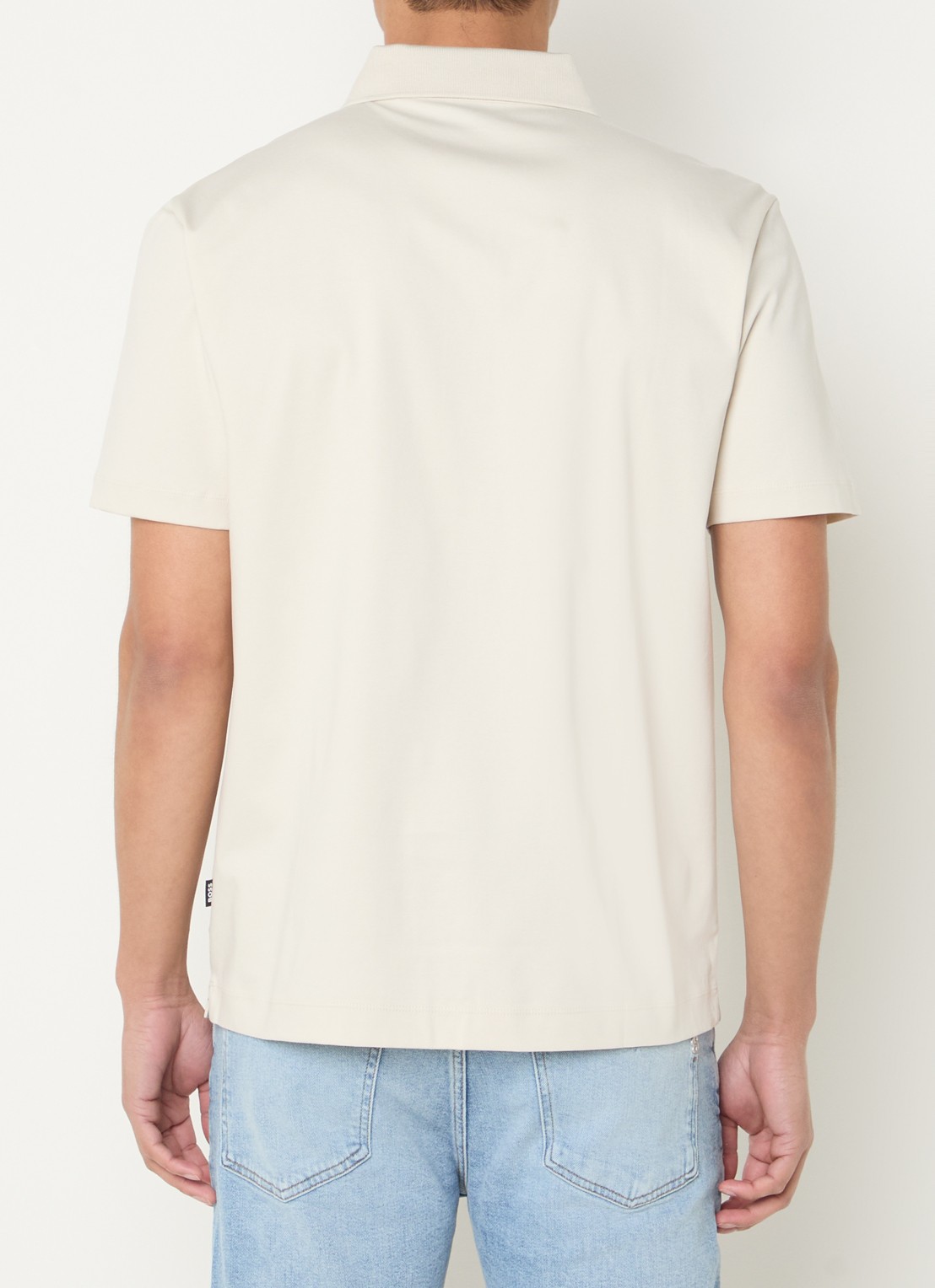 BOSS C-Pariss regular fit polo met logo - achterkant beige