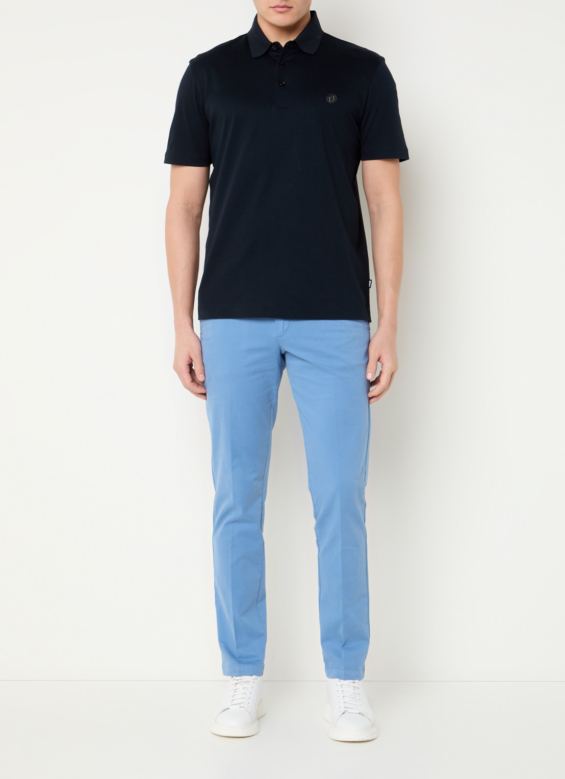 BOSS C-Pariss regular fit polo met logo - voorkant 4 donkerblauw