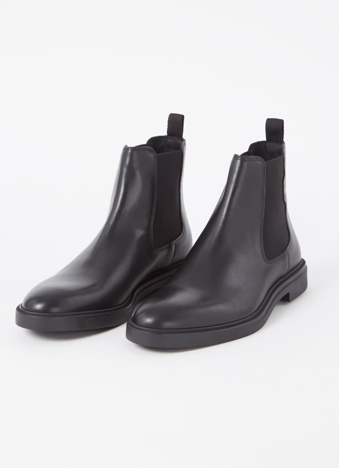 BOSS Calev chelsea boot van leer - detail zwart