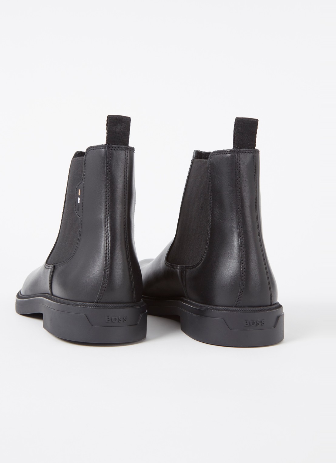 BOSS Calev chelsea boot van leer - detail 2 zwart
