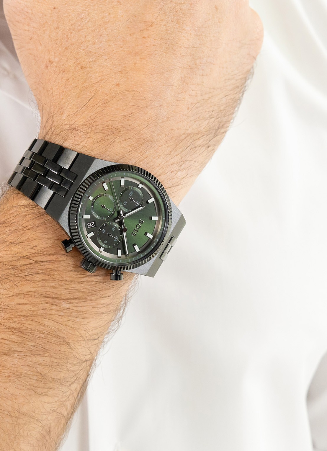 BOSS Candor Prime horloge  HB1514308  - voorkant 2 zwart