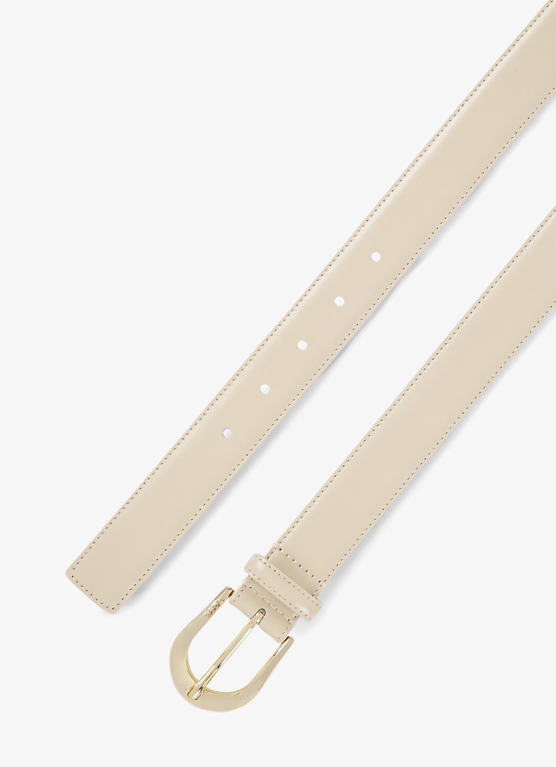 BOSS Carol riem van leer - detail 3 creme