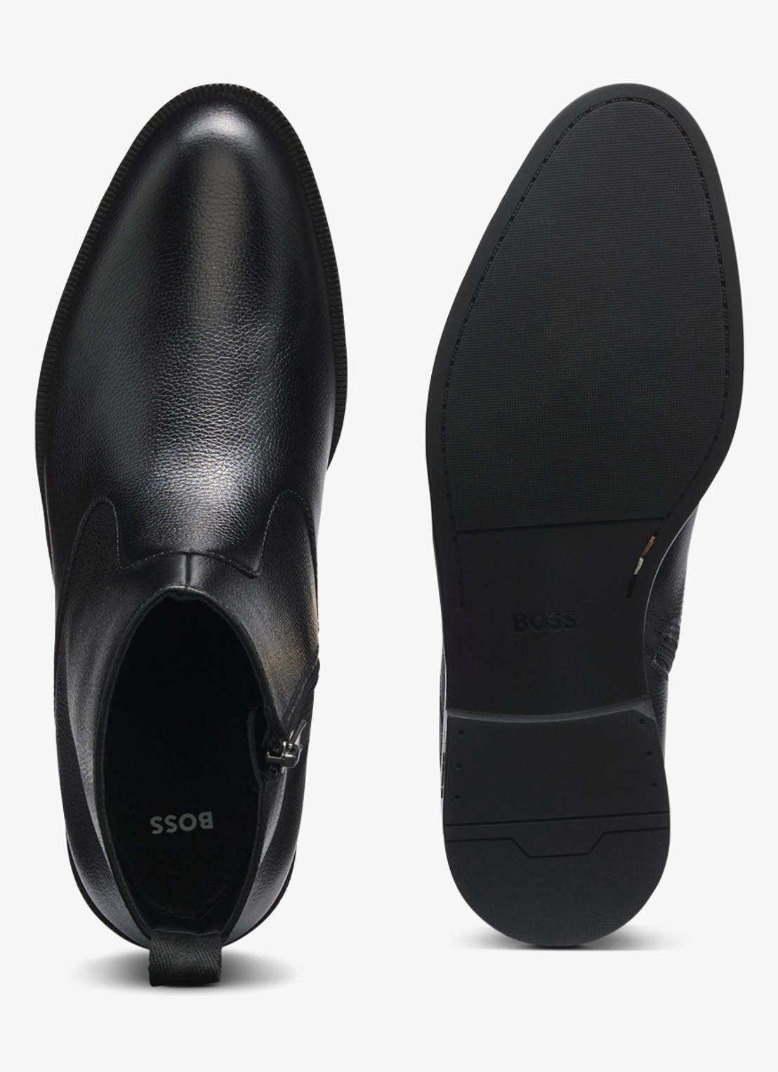 BOSS Chelsea boot van leer  - detail 4 zwart