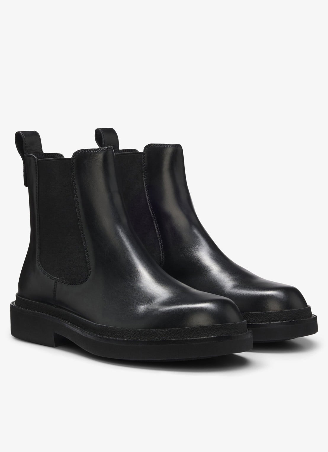 BOSS Chelsea boot van leer - detail 2 zwart
