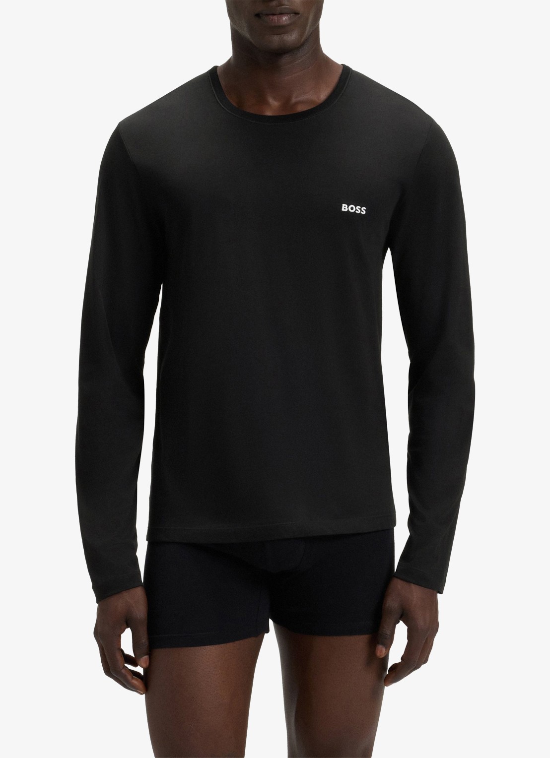 BOSS Classic longsleeve met logo in 3-pack - voorkant 2 petrol