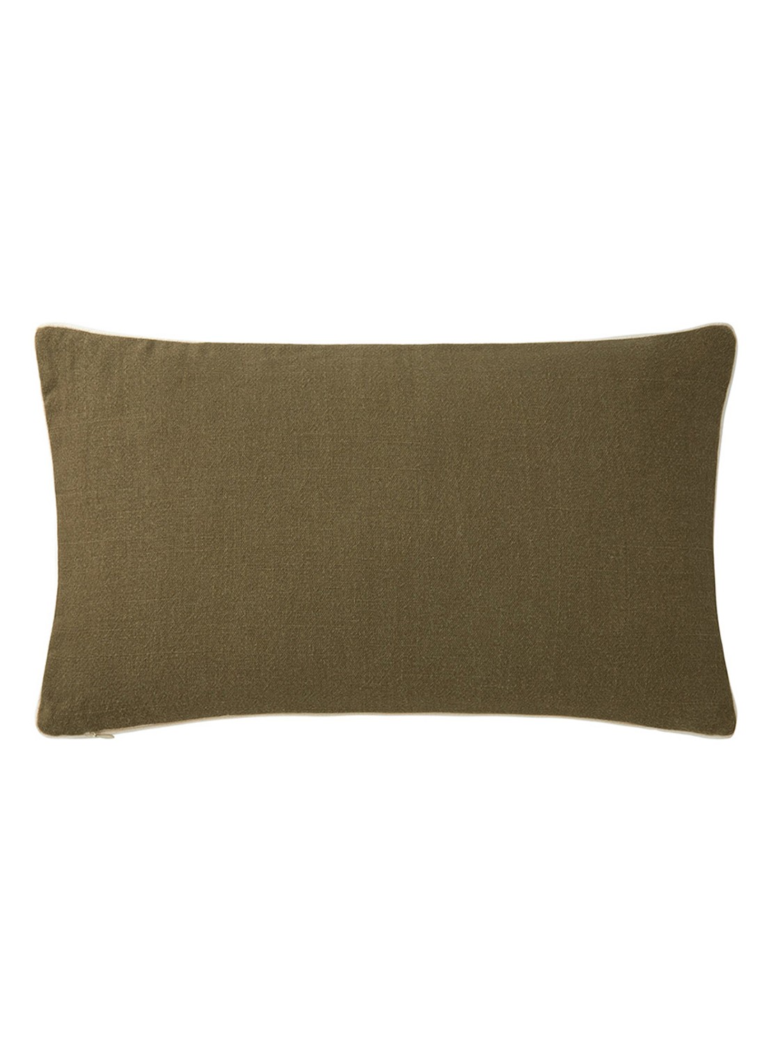 BOSS Clayton sierkussenhoes van linnen 31 x 55 cm - voorkant 2 bruin