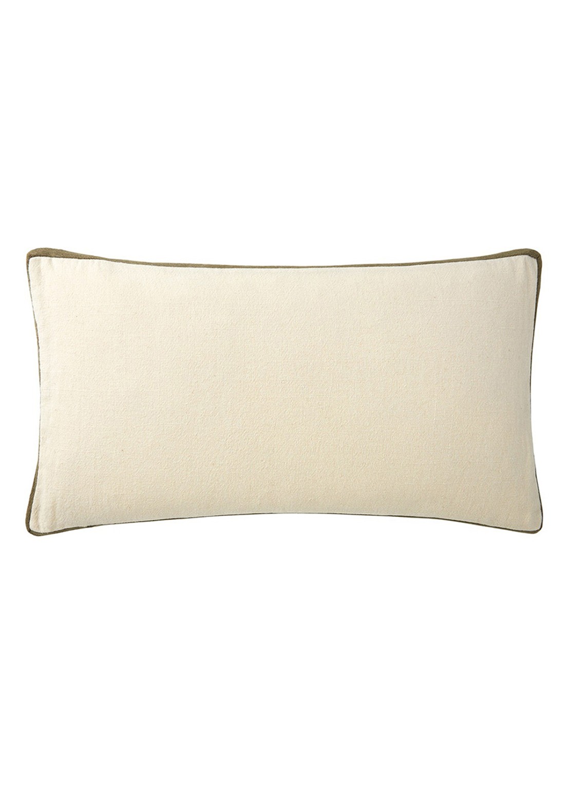 BOSS Clayton sierkussenhoes van linnen 31 x 55 cm - achterkant wit
