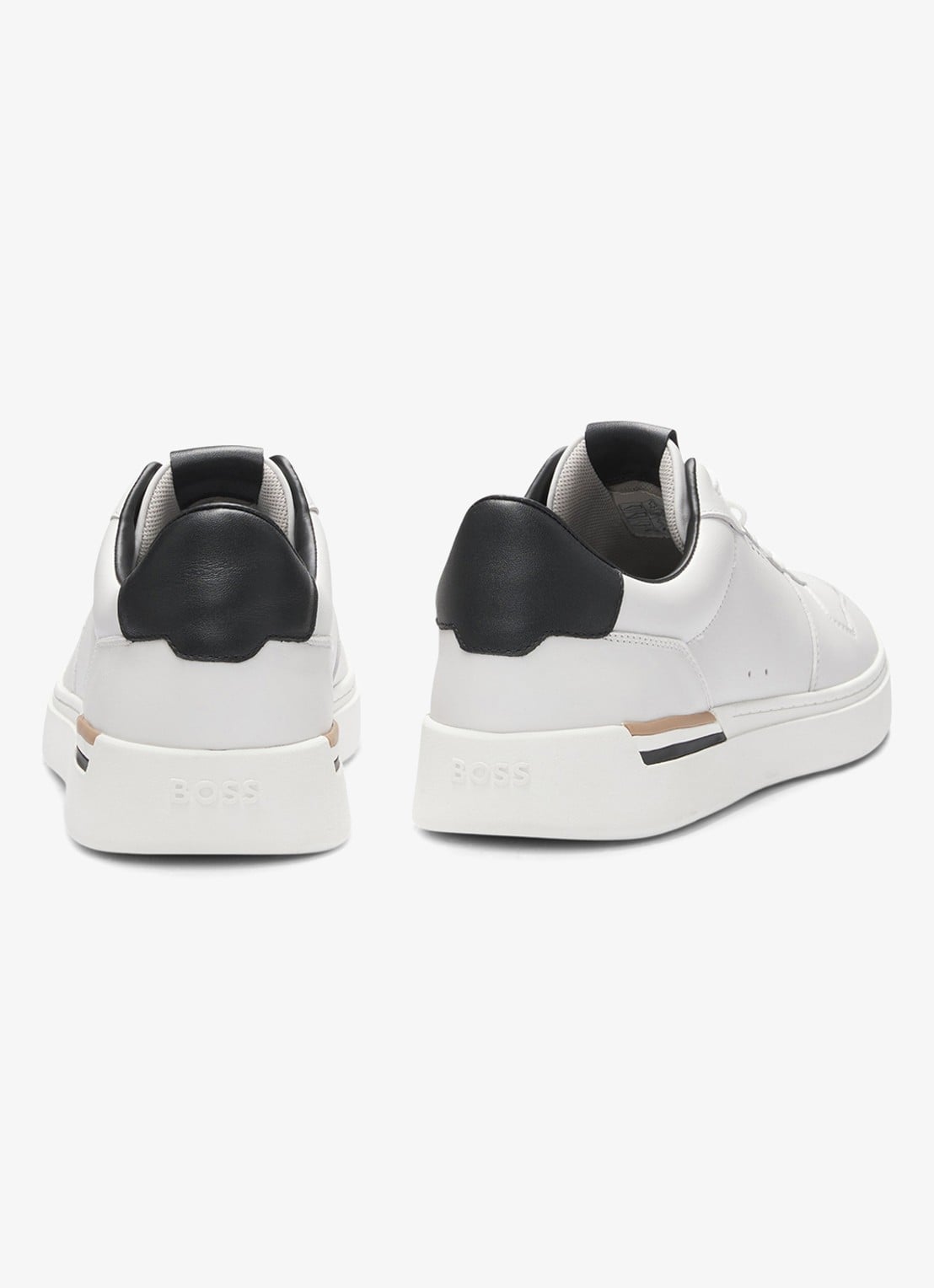 BOSS Clint sneaker van leer met logo - detail 6 wit