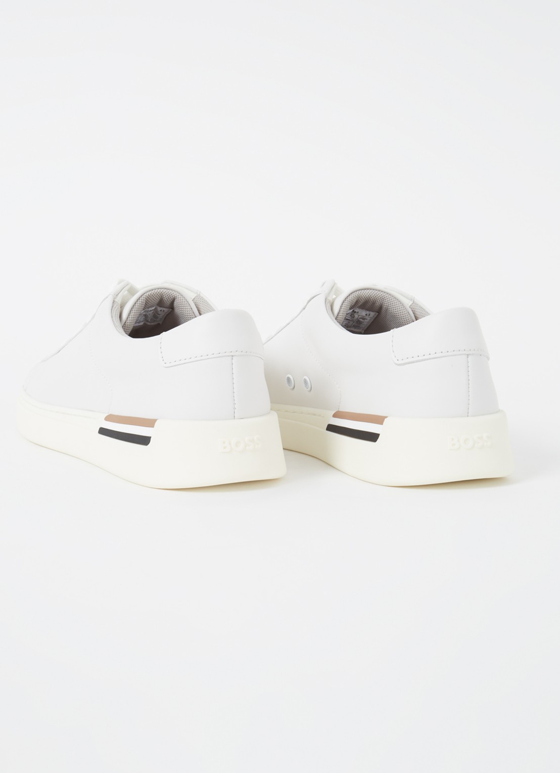 BOSS Clint sneaker van leer - detail 2 gebroken wit