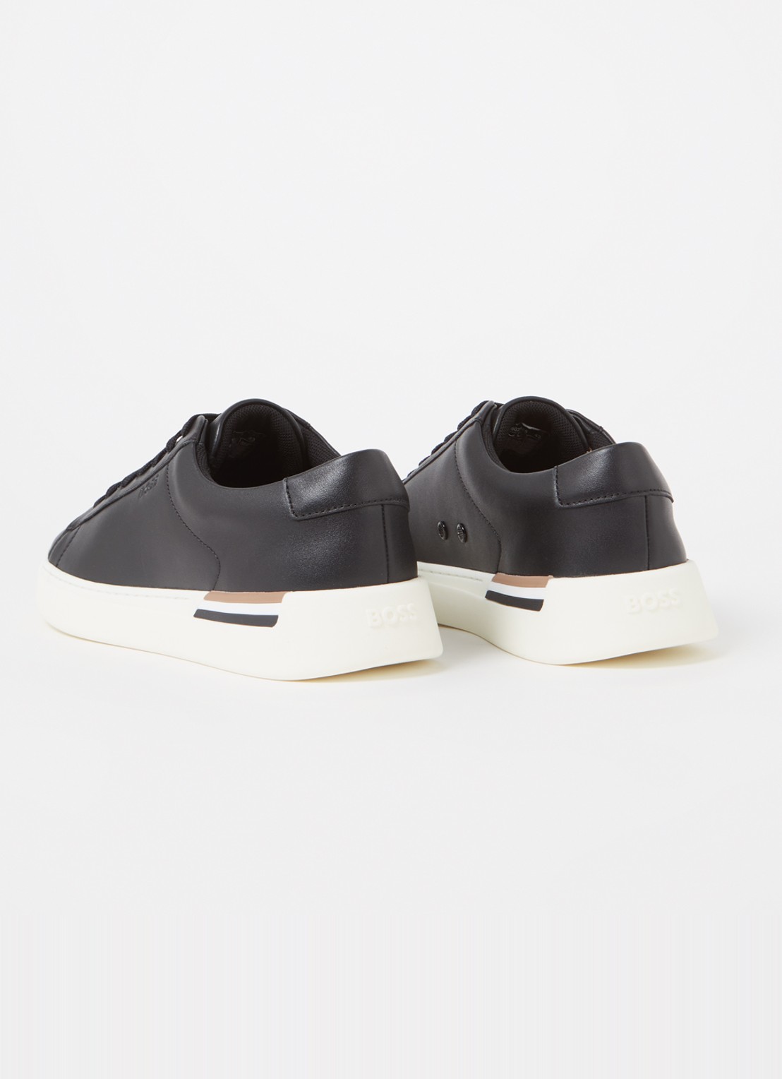 BOSS Clint sneaker van leer - achterkant 5 zwart