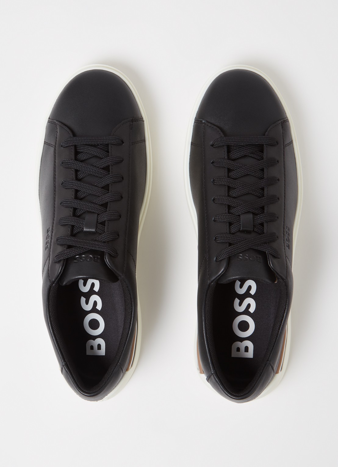 BOSS Clint sneaker van leer - detail 2 zwart