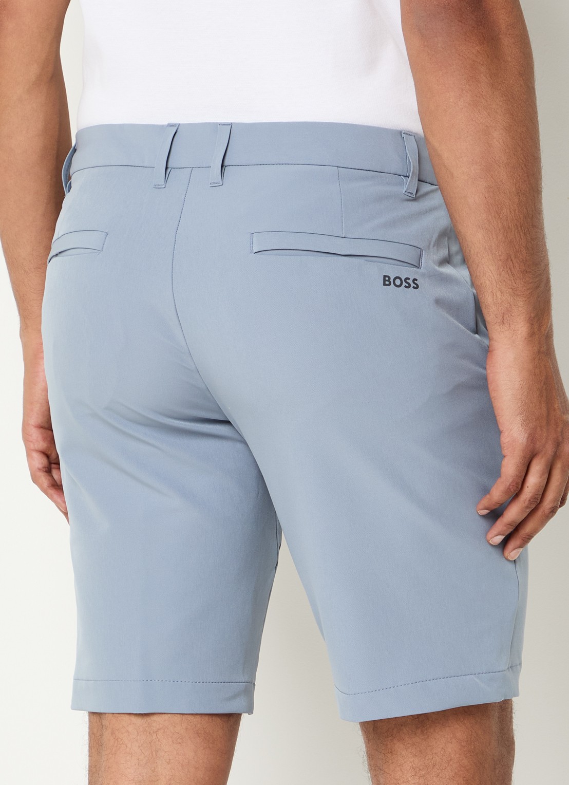 BOSS Commuter loose fit korte broek met steekzakken - achterkant dark grey-026 / grijs