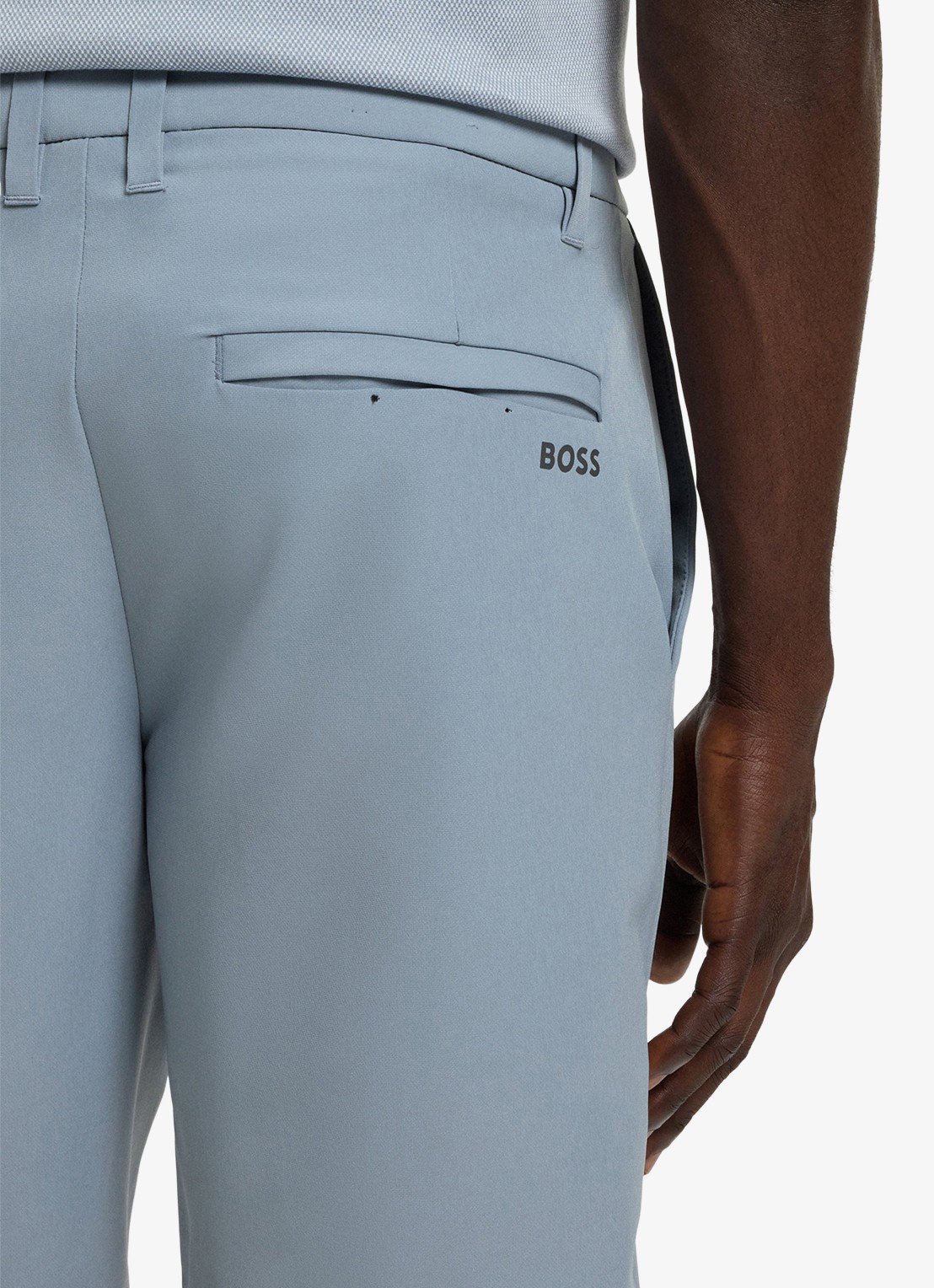 BOSS Commuter loose fit korte broek met steekzakken - detail 5 dark grey-026 / grijs