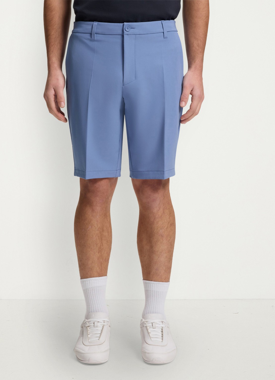 BOSS Commuter loose fit korte broek met steekzakken - detail 4 light/pastel blue-459 / blauw