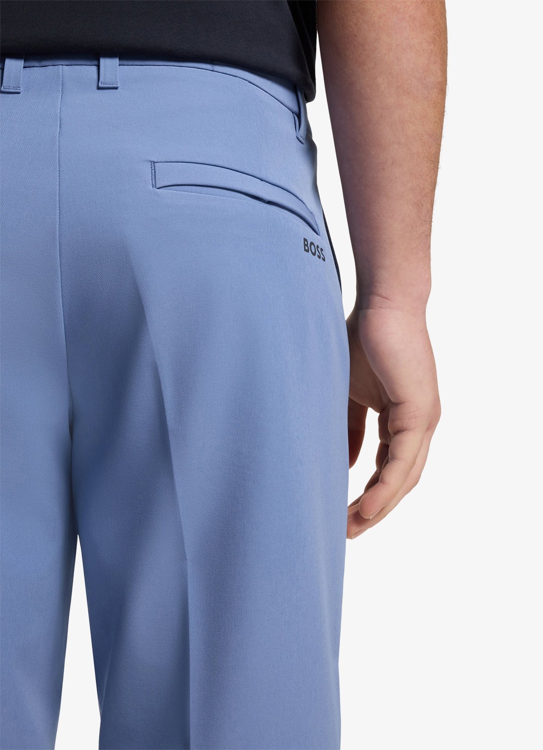BOSS Commuter loose fit korte broek met steekzakken - detail 5 light/pastel blue-459 / blauw