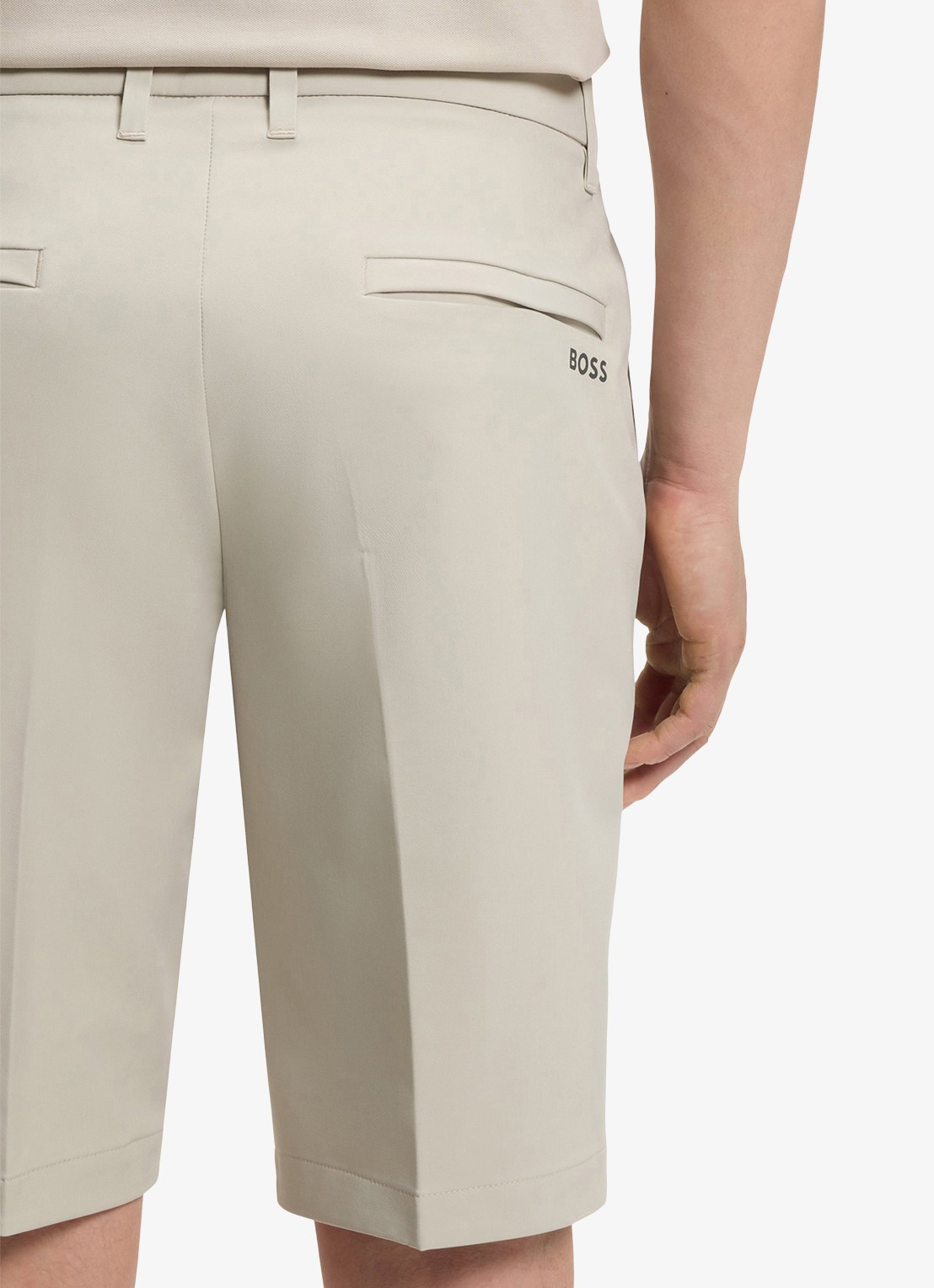 BOSS Commuter loose fit korte broek met steekzakken - detail 5 light beige-271 / beige