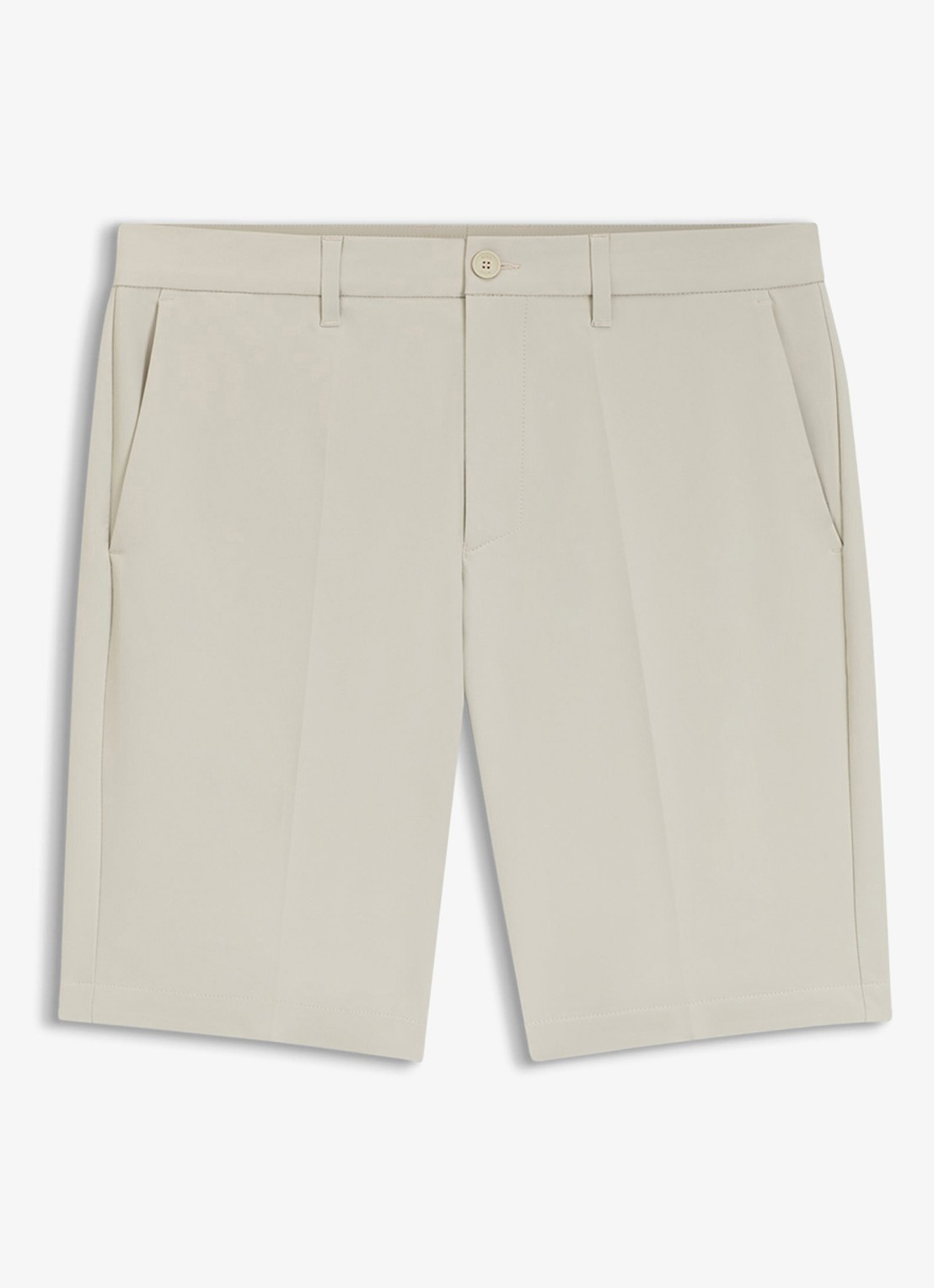 BOSS Commuter loose fit korte broek met steekzakken - voorkant light beige-271 / beige