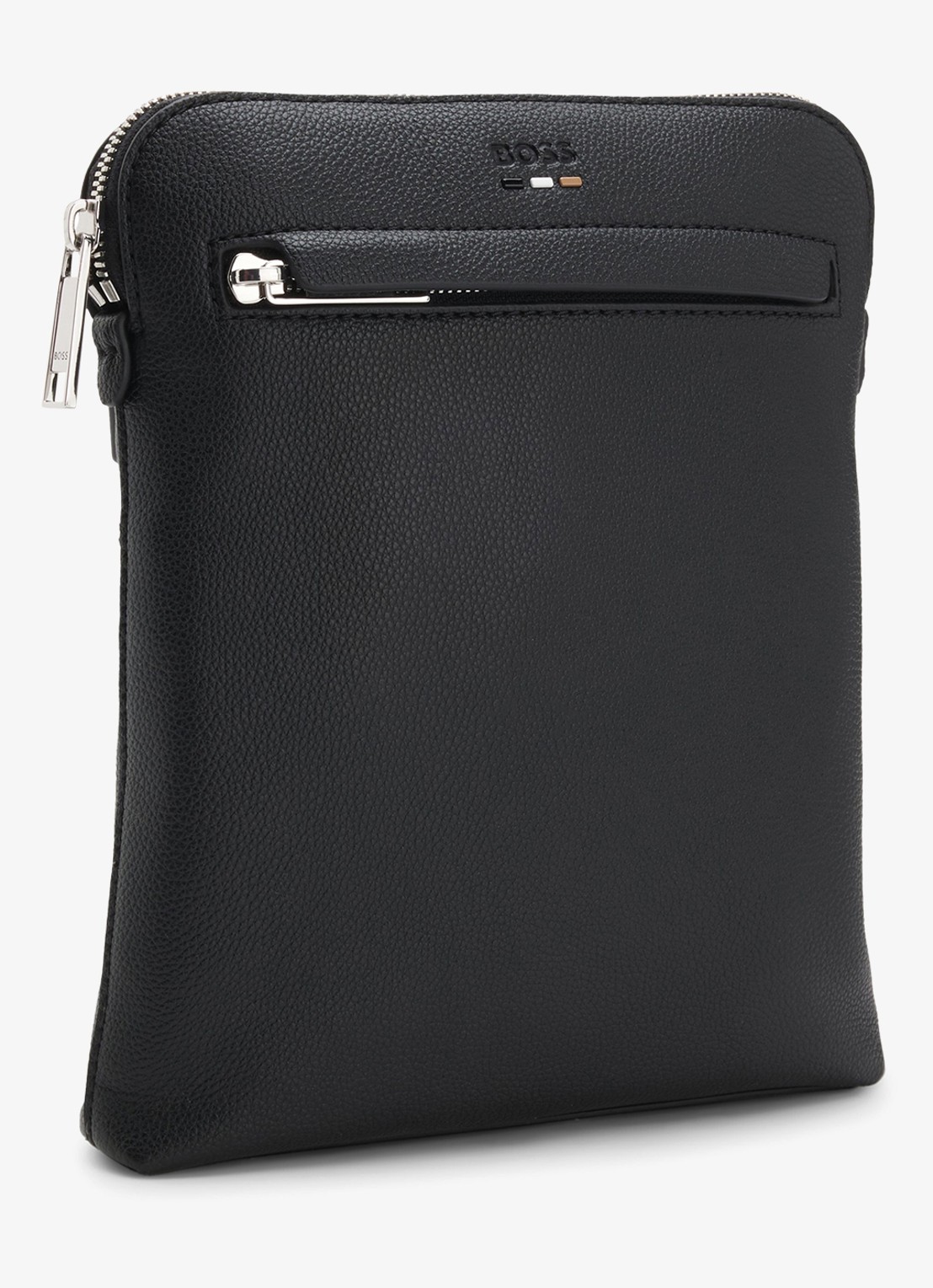BOSS Crossbodytas met logo en verstelbare schouderriem - detail zwart