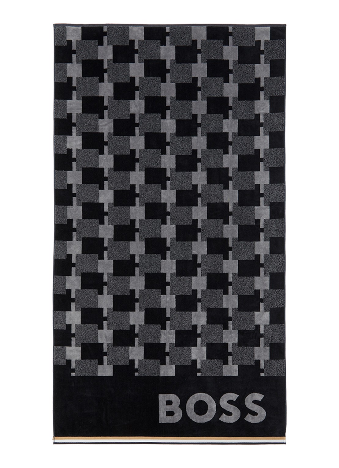 BOSS Cubo strandlaken - 90 x 160 cm - voorkant zwart