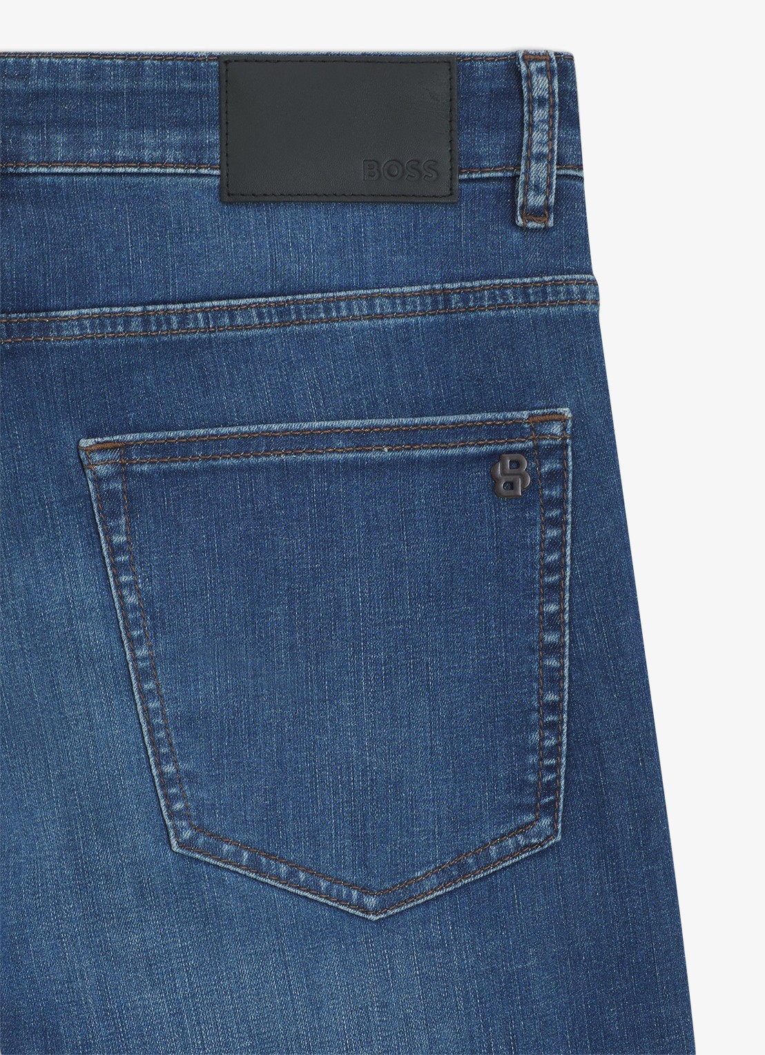 BOSS DELAWARE BO slim fit jeans met medium wassing - detail 4 medium blue-422 / blauw