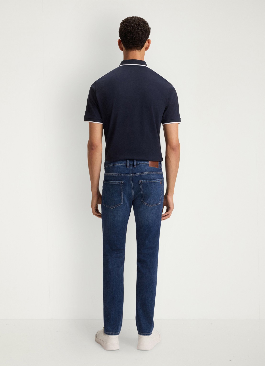 BOSS Delaware Bo slim fit jeans met stretch - achterkant 3 indigo