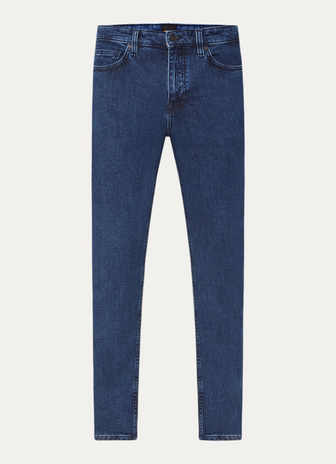 BOSS Delaware slim fit jeans met donkere wassing - voorkant 3 indigo