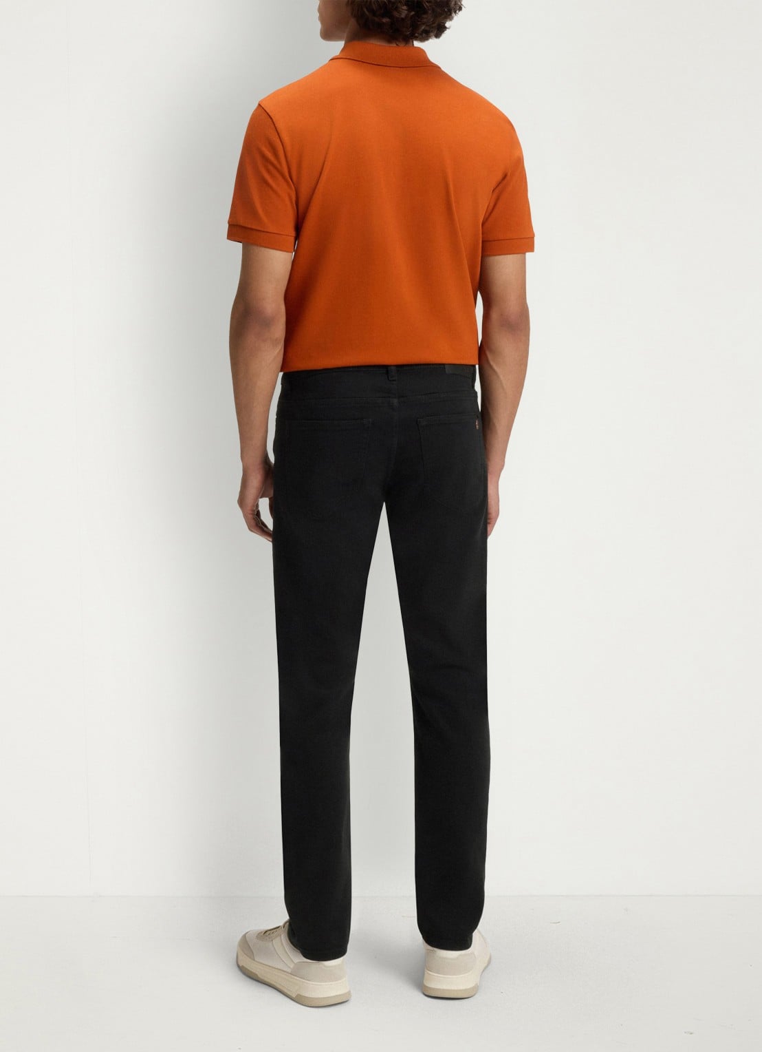 BOSS Delaware slim fit jeans met gekleurde wassing - detail 2 zwart