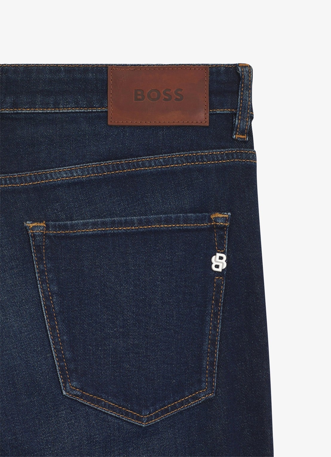 BOSS Delaware slim fit jeans met steekzakken - detail 5 indigo