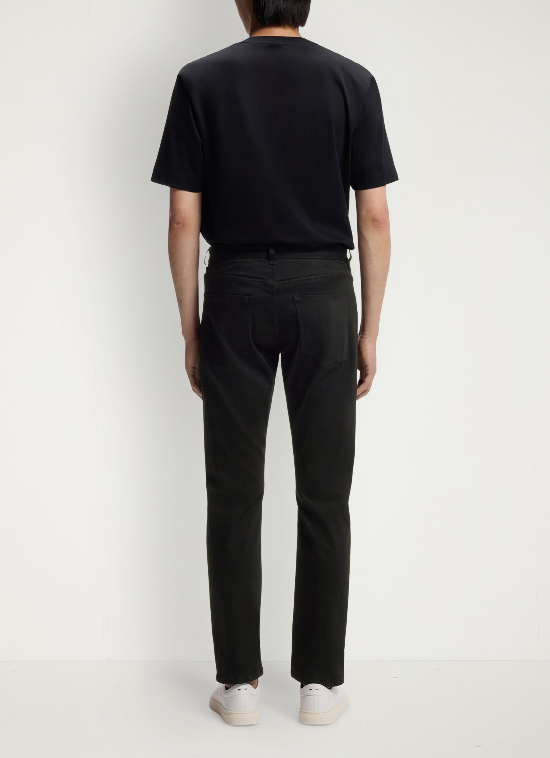 BOSS Delaware slim fit jeans met steekzakken - achterkant 6 zwart