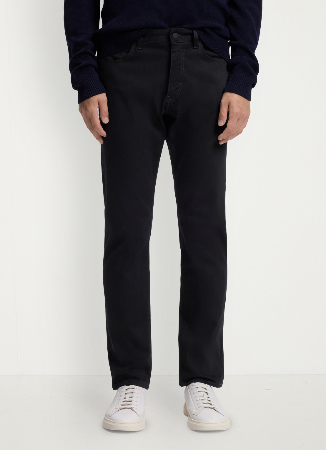 BOSS Delaware slim fit jeans met steekzakken - detail blauw