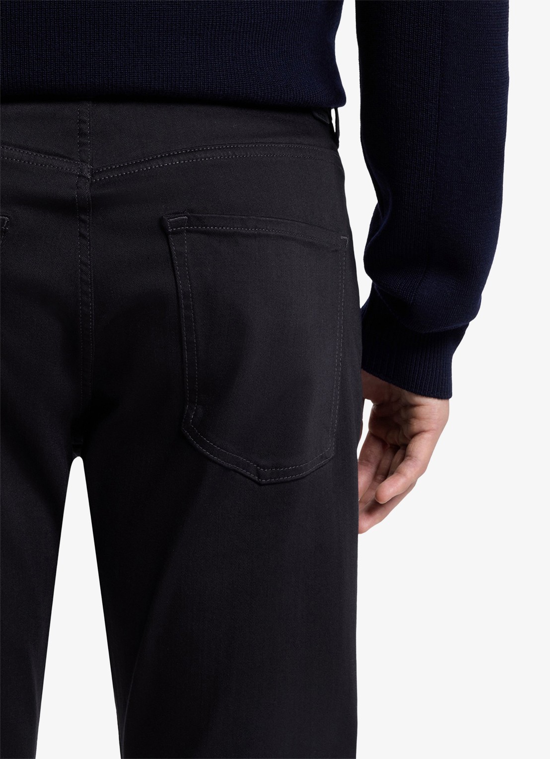 BOSS Delaware slim fit jeans met steekzakken - detail 2 blauw