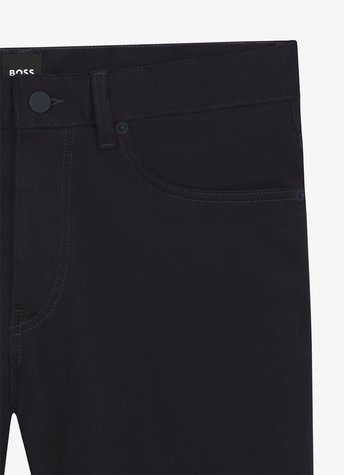 BOSS Delaware slim fit jeans met steekzakken - detail 3 blauw